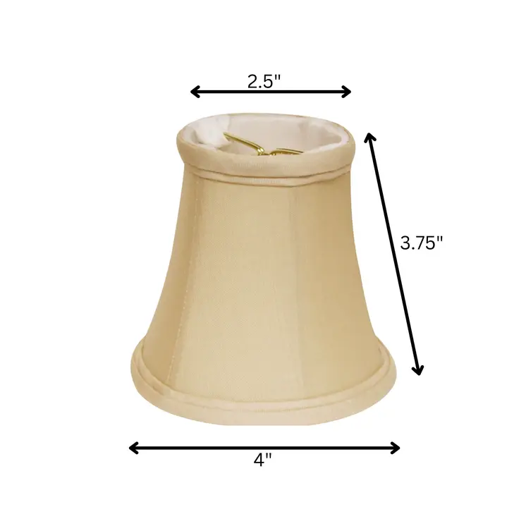 4" Inherent Slanted Silk Set of 6 Chandelier Pongee Shantung Lampshades