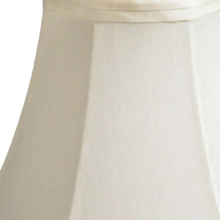 6" Ivory Slanted Set of 6 Chandelier Pongee Shantung Lampshades