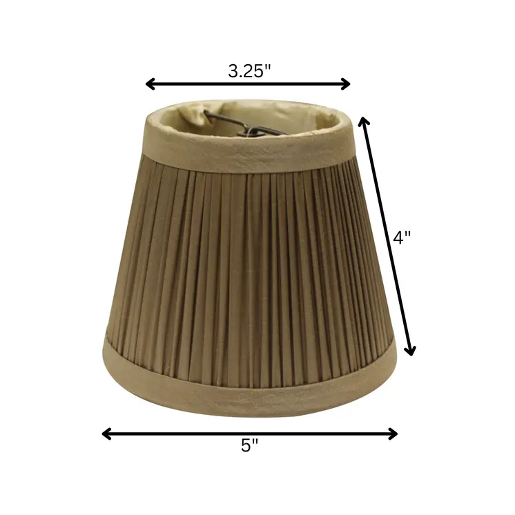 5" Ash Set of 6 Slanted Chandelier Tafetta Lampshades