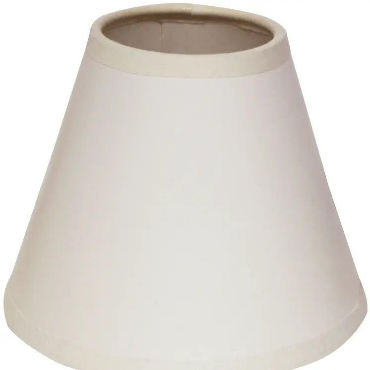 4" Gloss White with White  Set of 6 Chandelier Parchment Lampshades