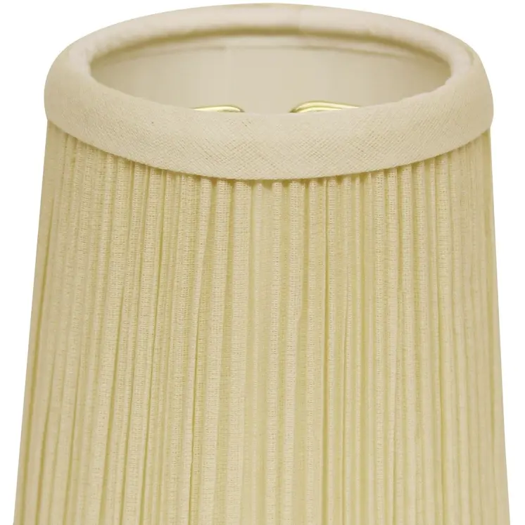 5" Ivory Set of 6 Chandelier Broadcloth Lampshades