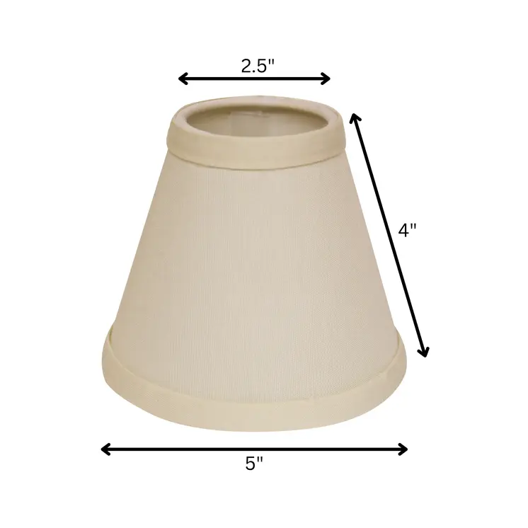 Ivory No Slub Innsbruck Empire Lamp shade 5"W Bottom