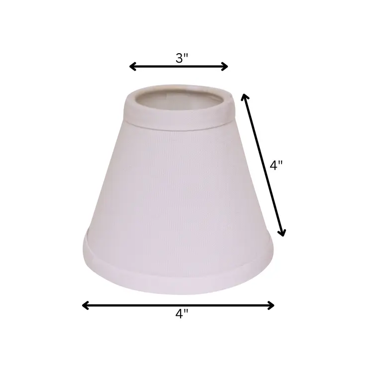 4" White Set of 6 Chandelier No Slub Lampshades