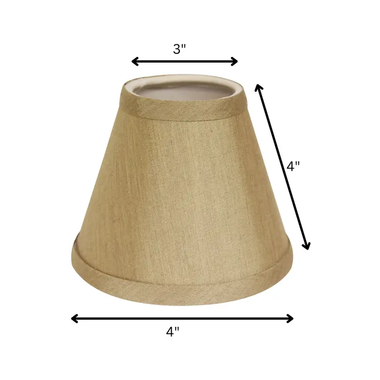 4" Pale Brown Set of 6 Chandelier No Slub Lampshades