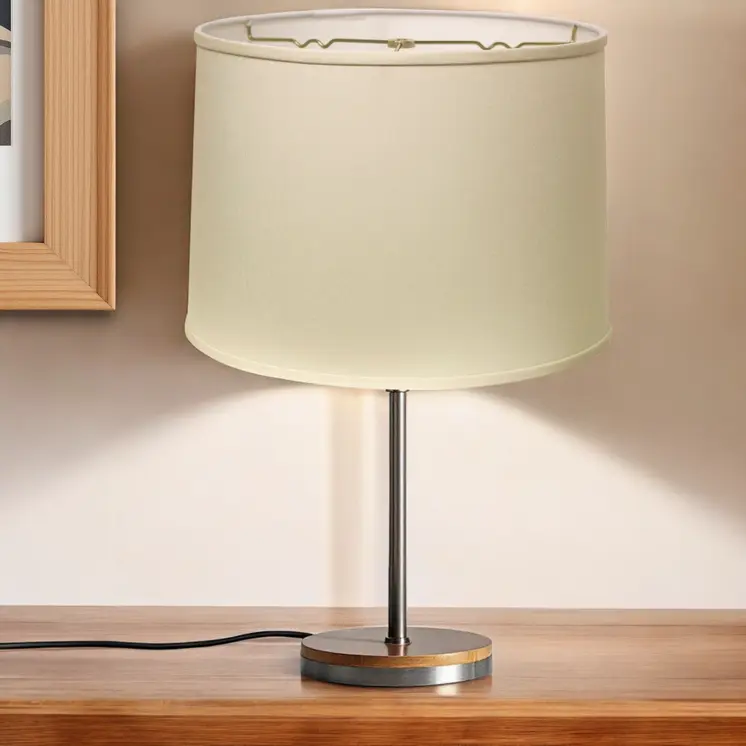 13" Ivory Throwback Drum No Slub Lampshade