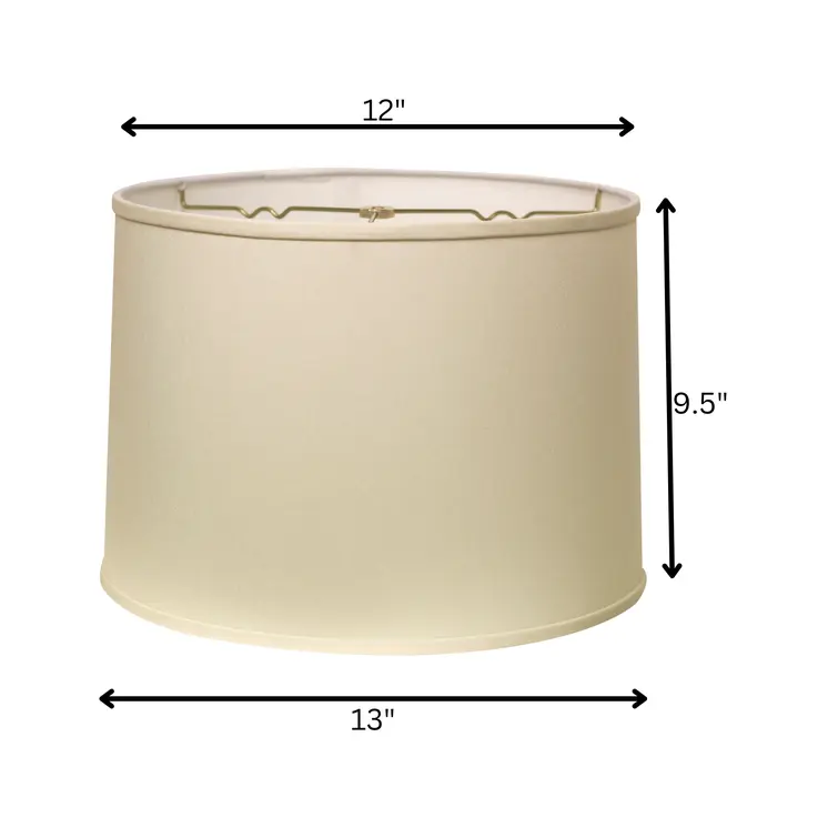 13" Ivory Throwback Drum No Slub Lampshade