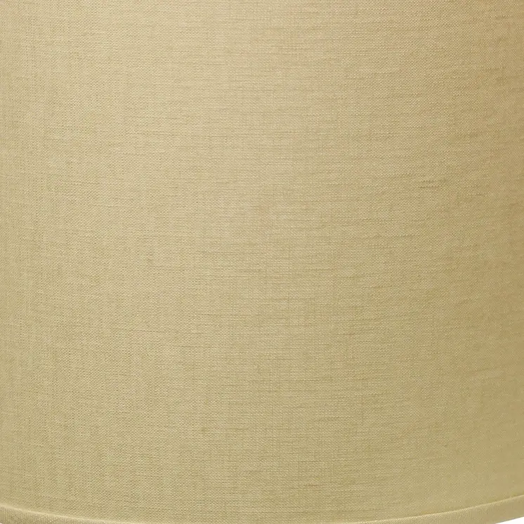 13" Parchment Beige Throwback Drum Linen Lampshade
