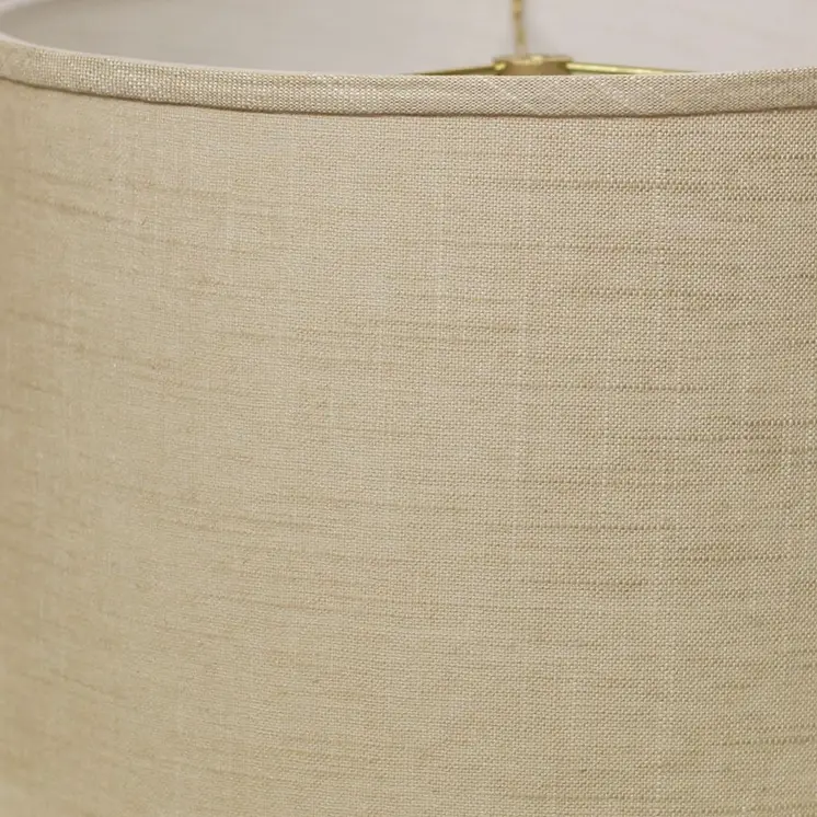 14" Light Wheat Throwback Drum Linen Lampshade