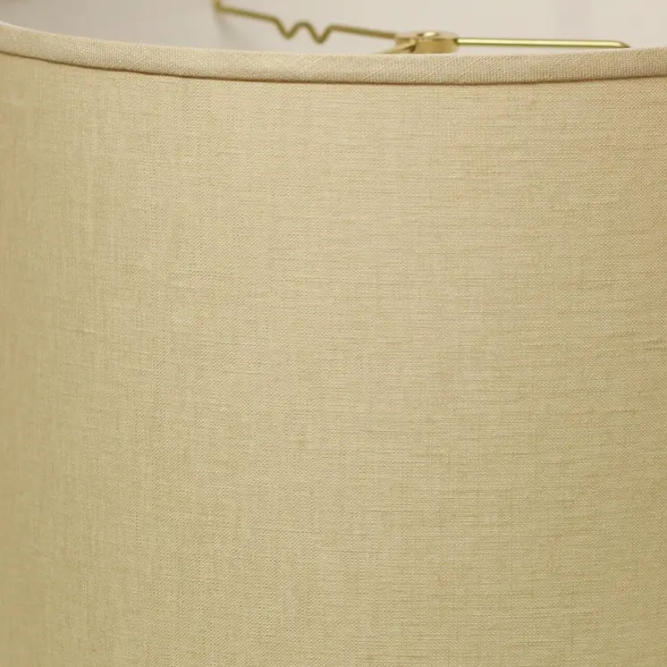 14" Parchment Biege Throwback Drum Linen Lampshade