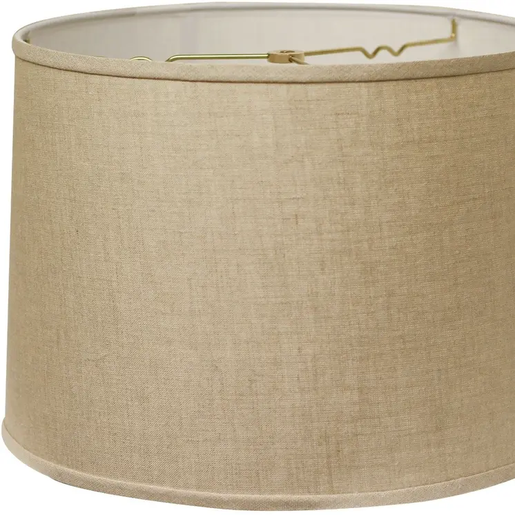 14" Dark Wheat Throwback Drum Linen Lampshade