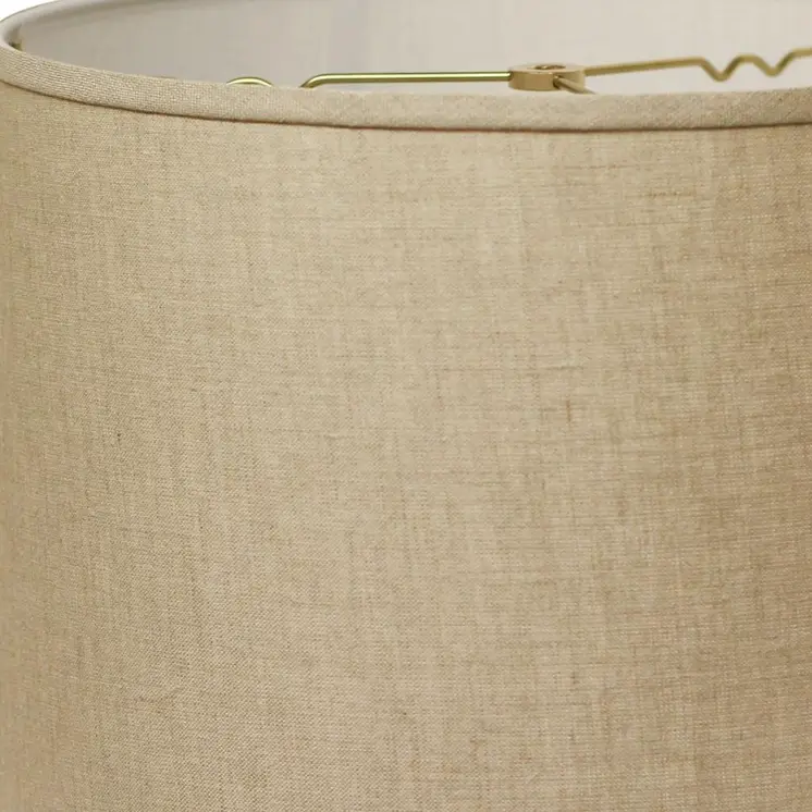 15" Dark Wheat Throwback Drum Linen Lampshade