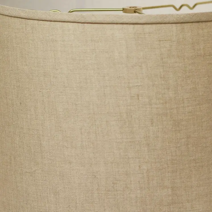 15" Dark Wheat Throwback Drum Linen Lampshade