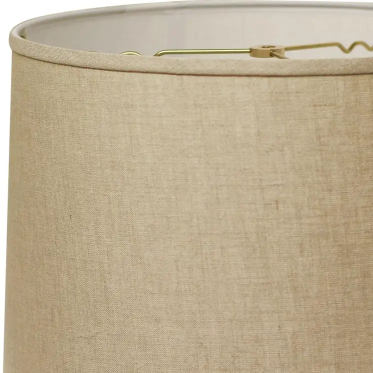 15" Dark Wheat Throwback Drum Linen Lampshade