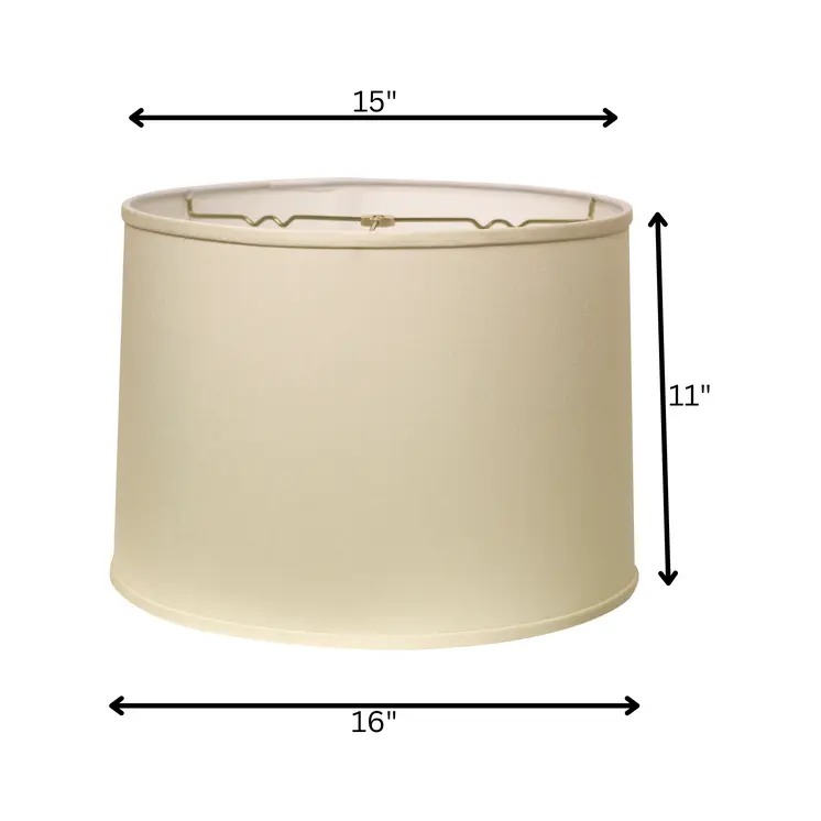 16" White Throwback Drum No Slub Lampshade