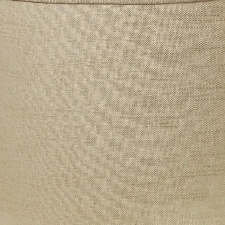 16" Light Wheat Throwback Drum Linen Lampshade