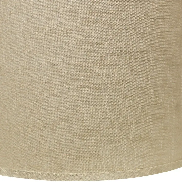 16" Light Wheat Throwback Drum Linen Lampshade