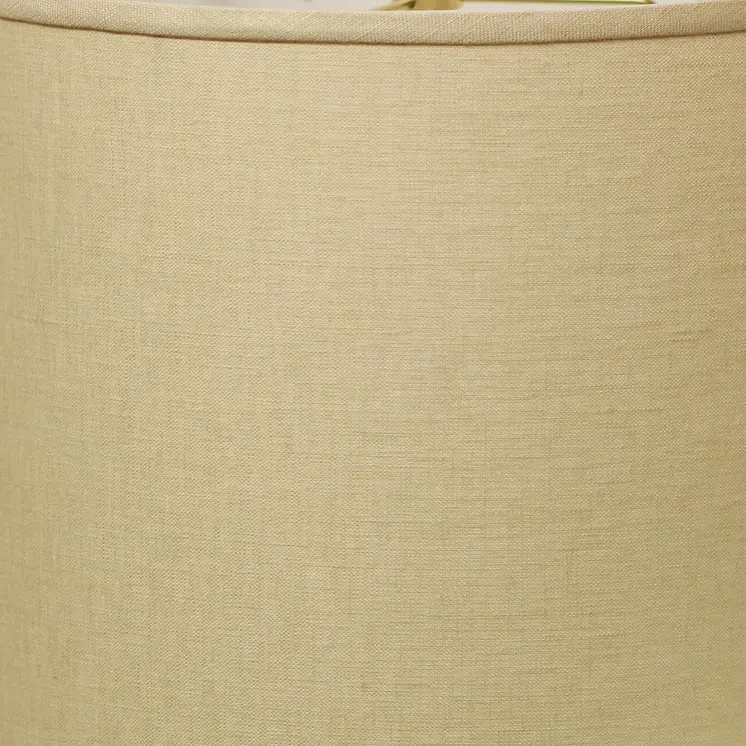 16" Parchment Biege Throwback Drum Linen Lampshade
