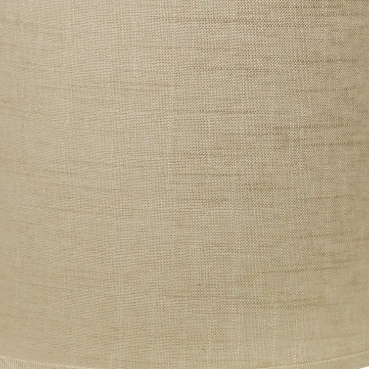 17" Light Wheat Throwback Drum Linen Lampshade