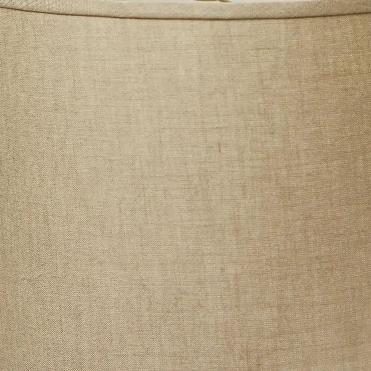 17" Dark Wheat Throwback Drum Linen Lampshade