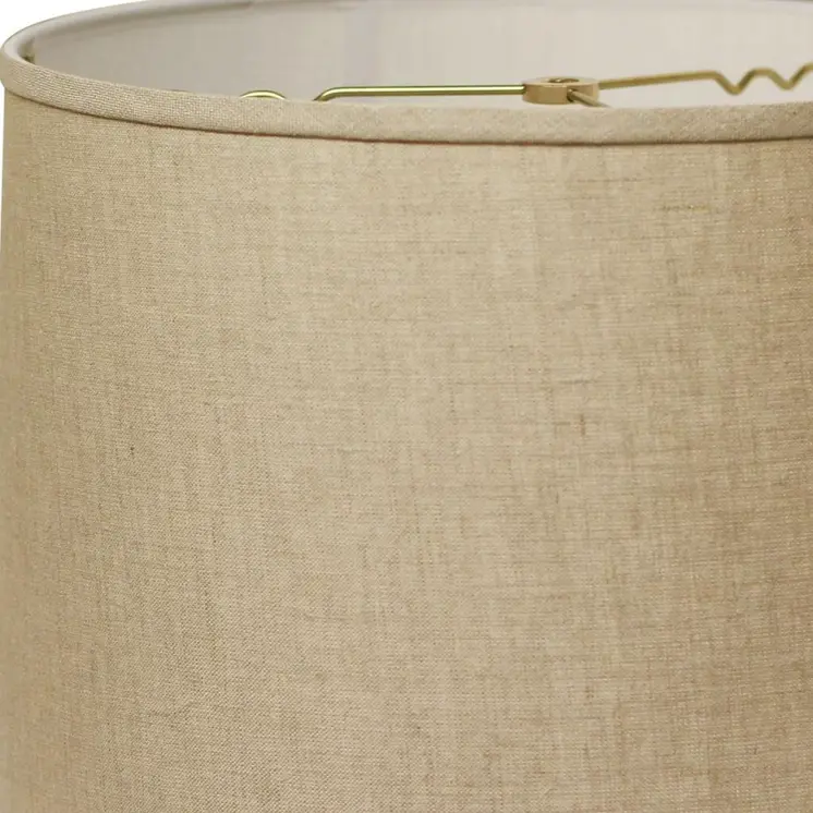 17" Dark Wheat Throwback Drum Linen Lampshade
