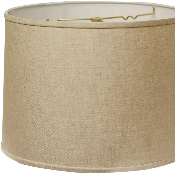 17" Dark Wheat Throwback Drum Linen Lampshade