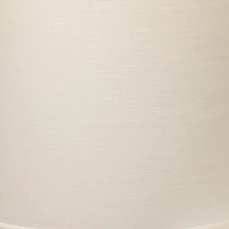 17" White Throwback Drum Linen Lampshade