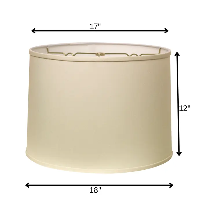 18" Ivory Throwback Drum No Slub Lampshade