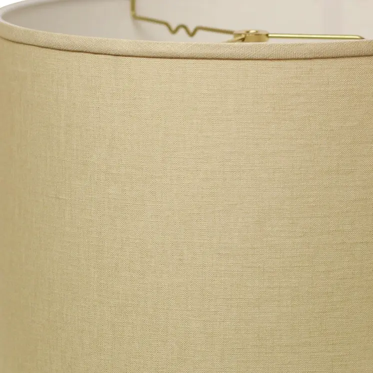 18" Parchment Biege Throwback Drum Linen Lampshade