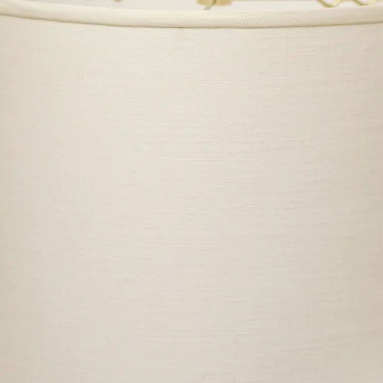 18" white Throwback Drum Linen Lampshade