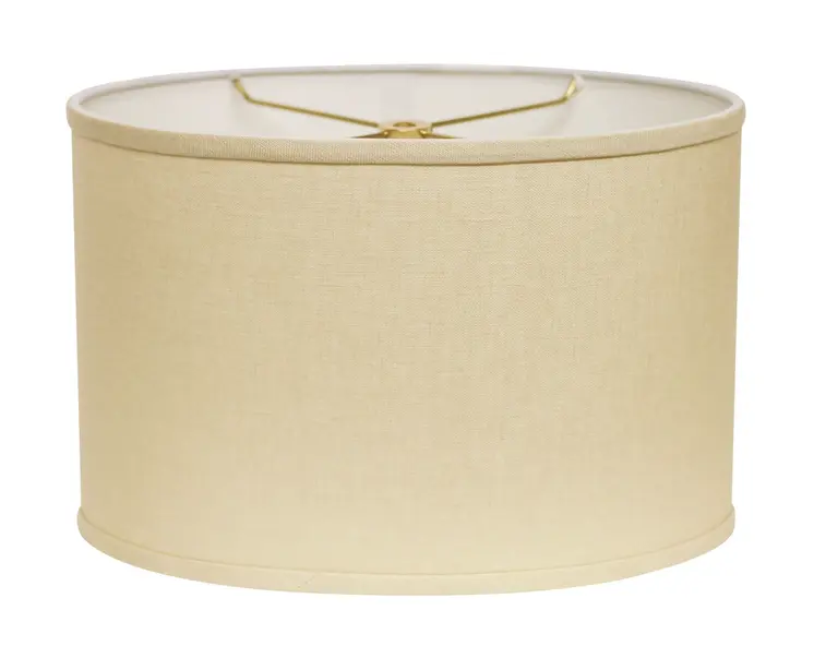 12" Parchment Biege Throwback Oval Linen Lampshade