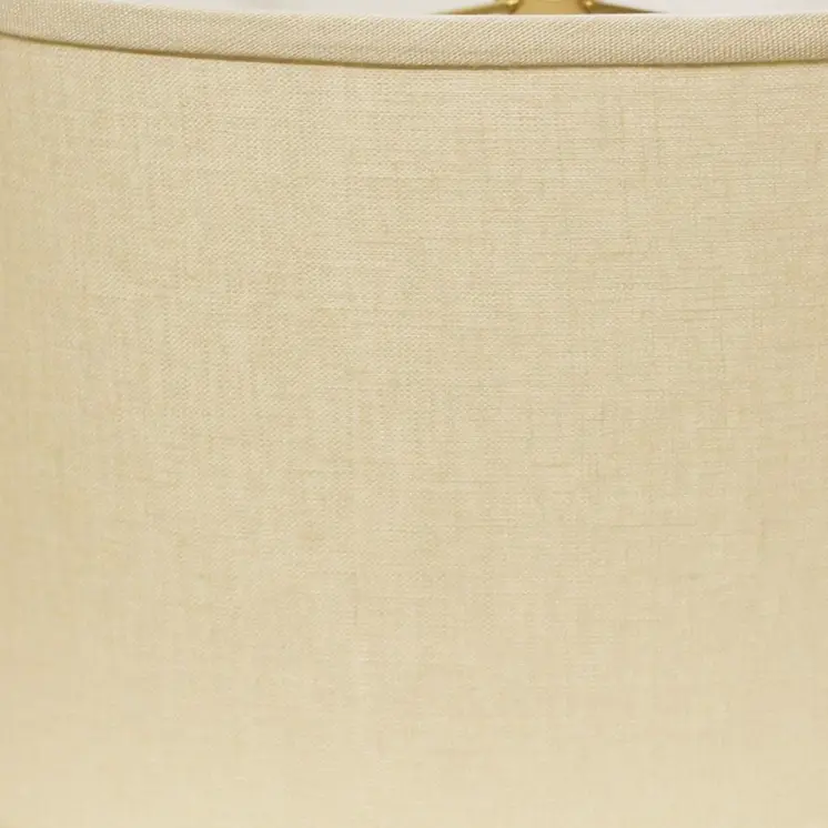 12" Parchment Biege Throwback Oval Linen Lampshade