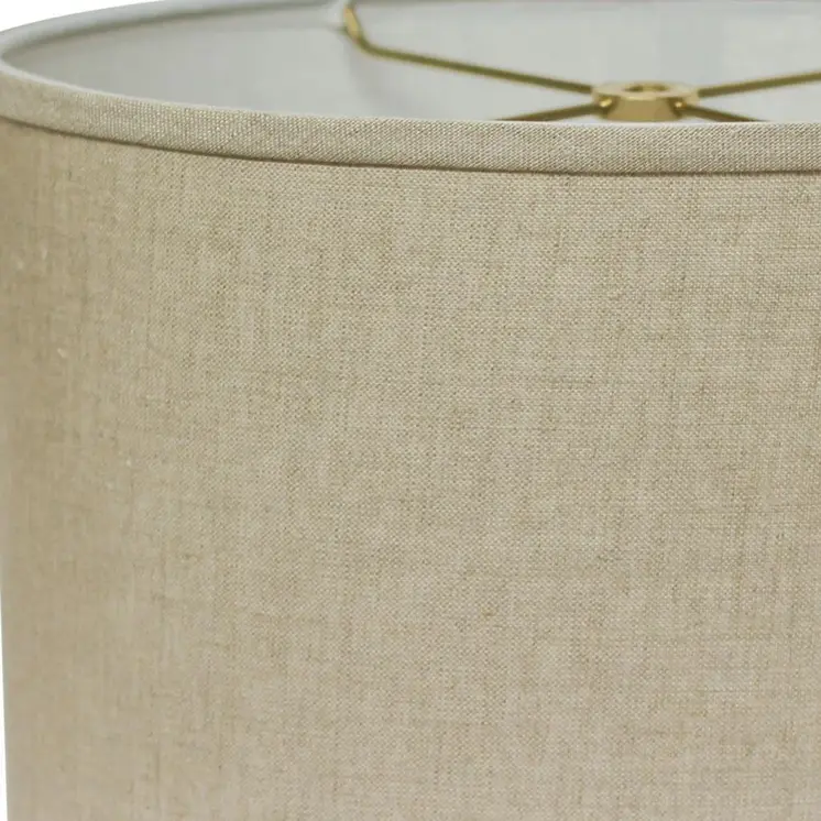12" Dark Wheat Throwback Oval Linen Lampshade