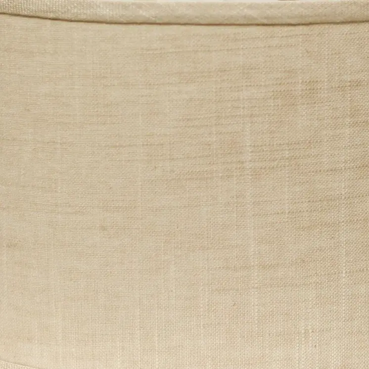 14" Light Wheat Throwback Oval Linen Lampshade