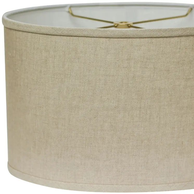 14" Dark Wheat Throwback Oval Linen Lampshade