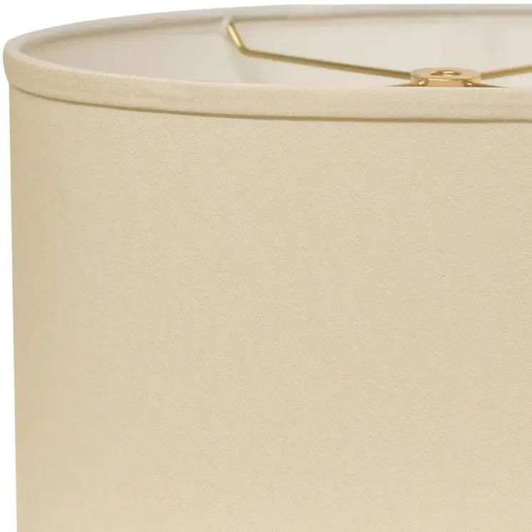16" Ivory Throwback Oval No Slub Lampshade