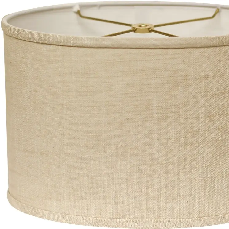 16" Light Wheat Throwback Oval Linen Lampshade