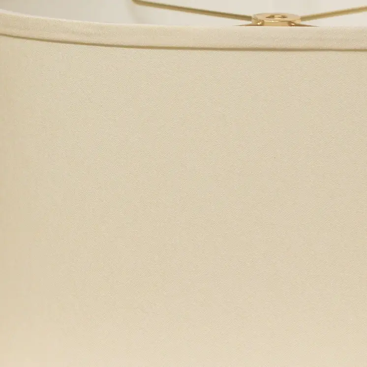 18" Ivory Throwback Oval No Slub Lampshade