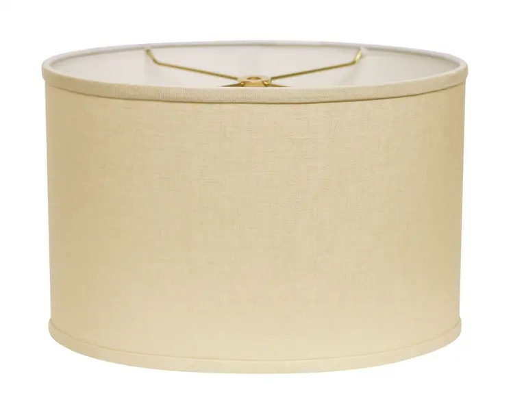18" Parchment Biege Throwback Oval Linen Lampshade