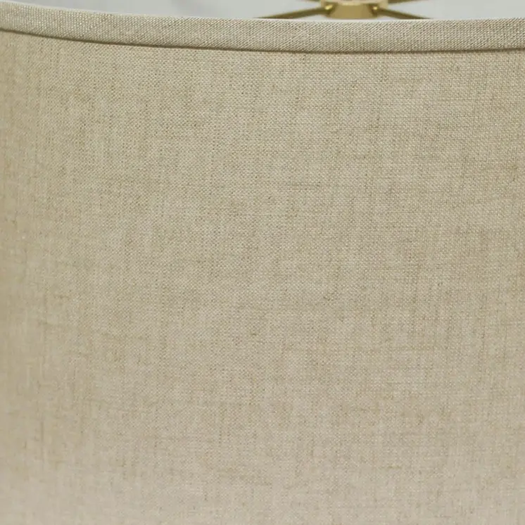 18" Dark Wheat Throwback Oval Linen Lampshade