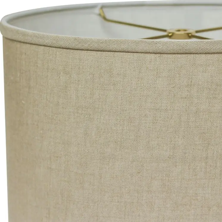 18" Dark Wheat Throwback Oval Linen Lampshade
