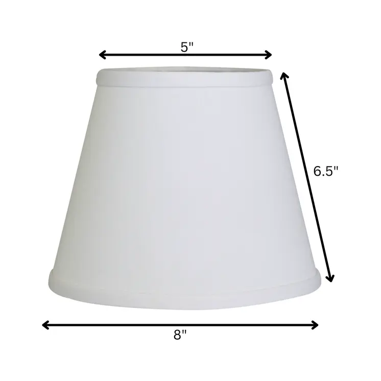 White No Slub Innsbruck Empire Lamp shade 8"W Bottom