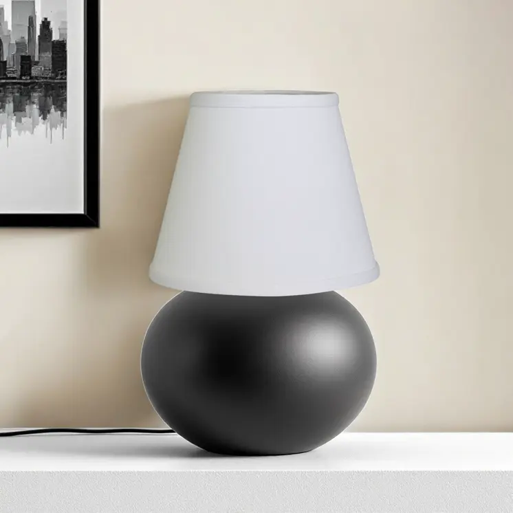 White No Slub Innsbruck Empire Lamp shade 8"W Bottom
