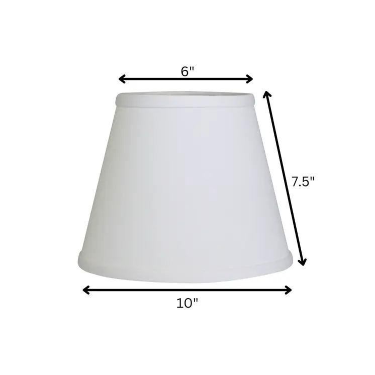 10" White Hardback Empire No Slub Lampshade