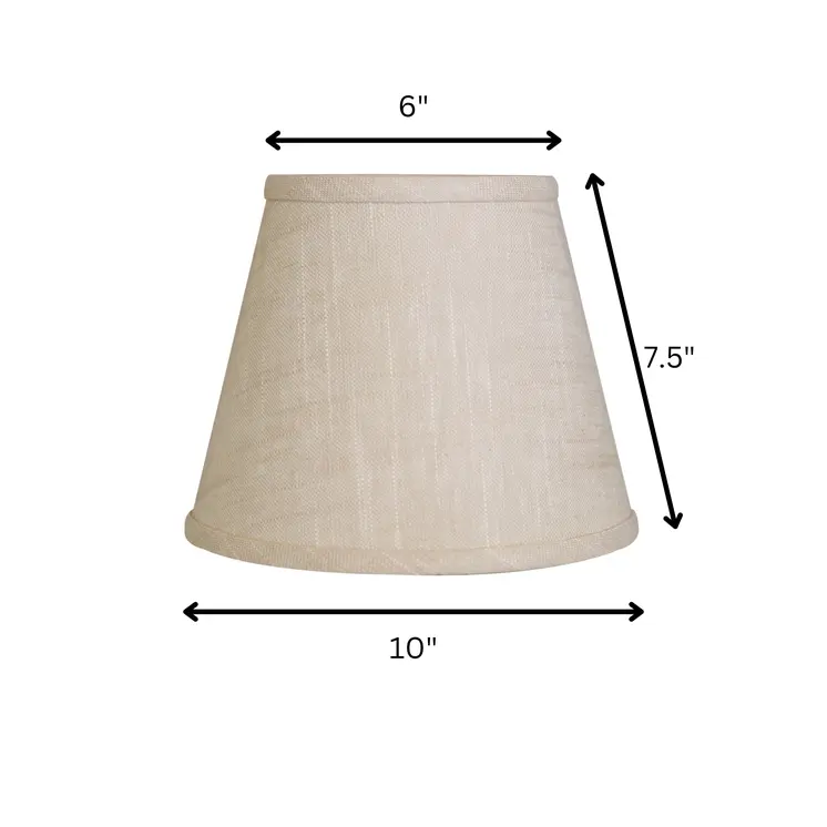 10" Light Wheat Hardback Empire Linen Lampshade