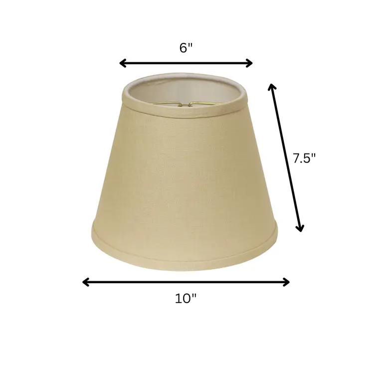 10" Parchment Biege Hardback Empire Linen Lampshade