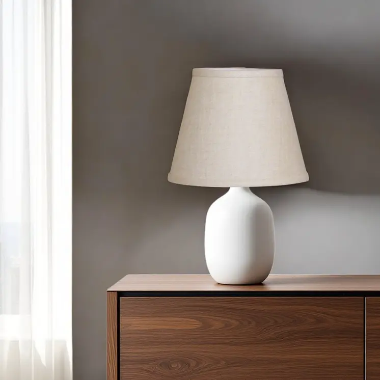 10" Dark Wheat Hardback Empire Linen Lampshade