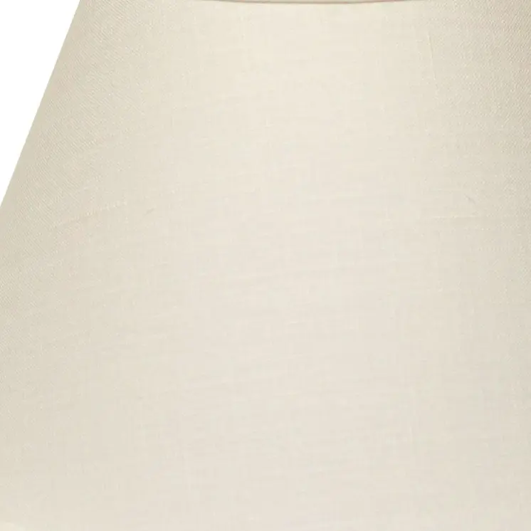 12" White Premium Empire Slanted Linen Lampshade