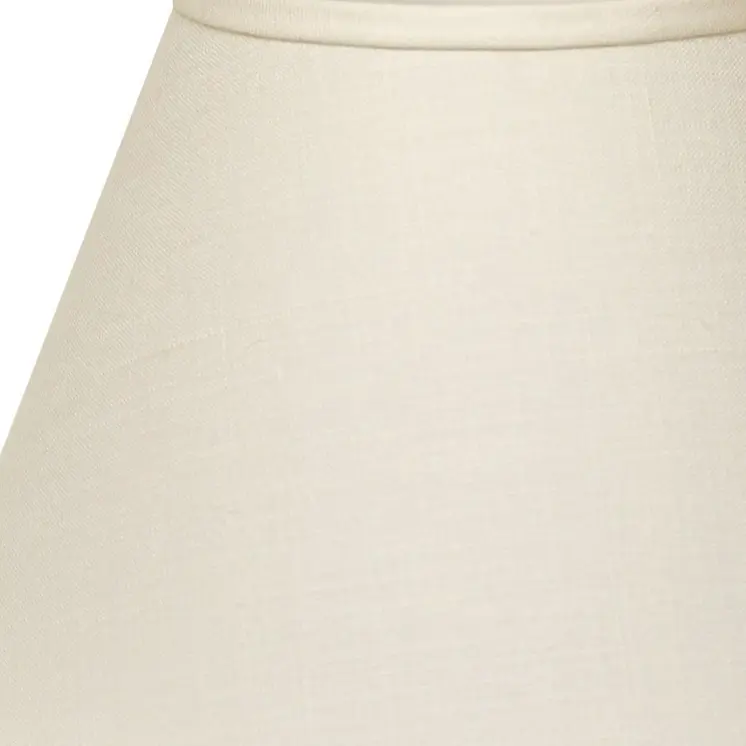 12" White Premium Empire Slanted Linen Lampshade