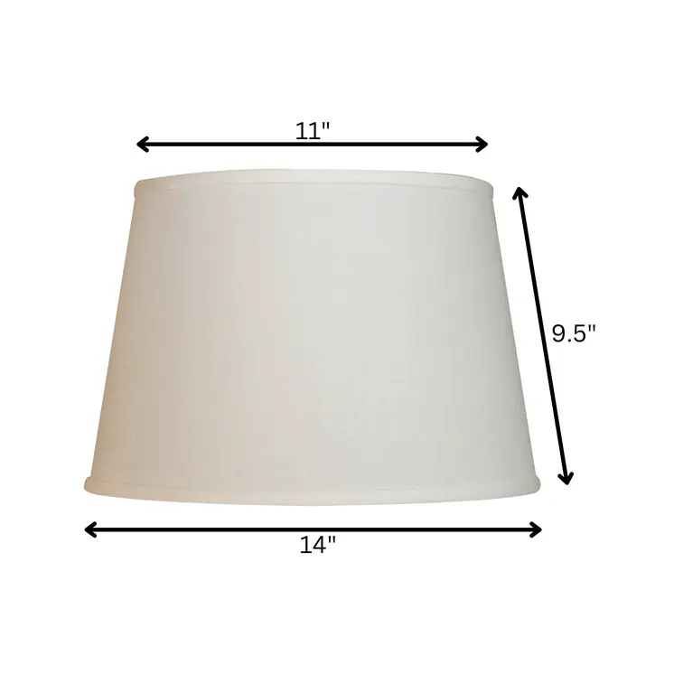 16" Ivory Throwback Drum No Slub Lampshade