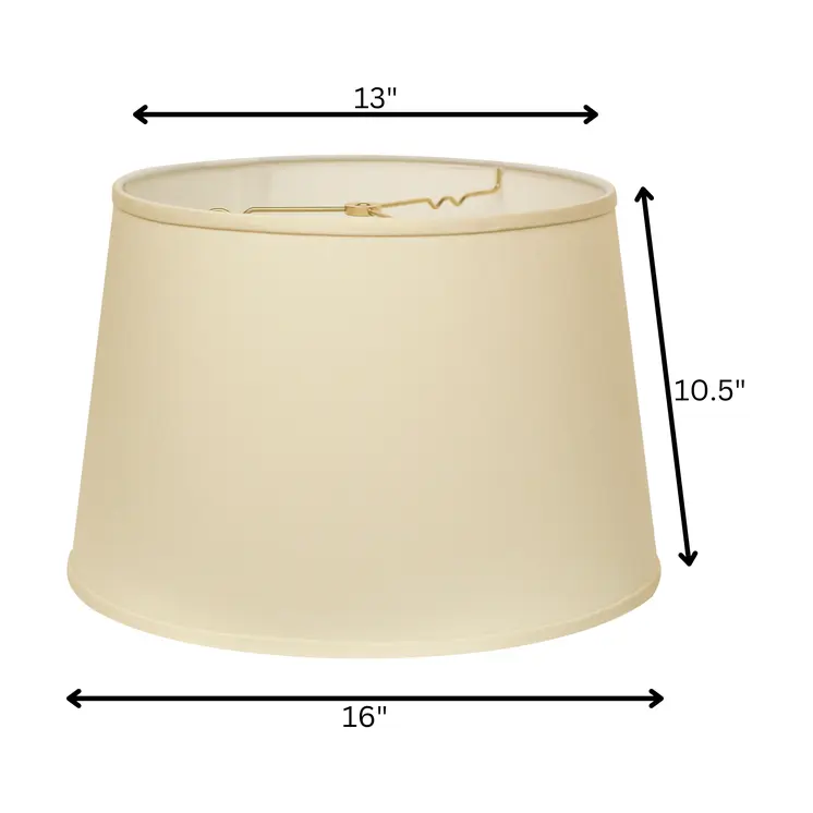 16" Ivory Rounded Empire Slanted No Slub Lampshade